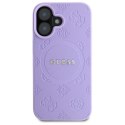 Guess GUHMP16MPSAPSMEU iPhone 16 Plus 6.7" fioletowy/purple hardcase Saffiano Peony Classic Logo MagSafe