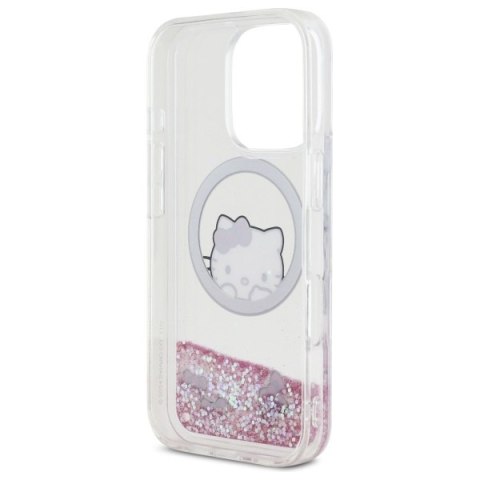 Hello Kitty HKHMP16LLSWKH iPhone 16 Pro 6.3" biały/white hardcase Liquid Glitter Sweet Kitty Bows MagSafe
