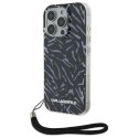 Karl Lagerfeld KLHCP16LHZBPKCCU iPhone 16 Pro 6.3" fioletowy/purple Zebra With Cord