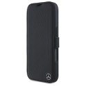 Mercedes MEBKP16X23RBGVK iPhone 16 Pro Max 6.9" czarny/black bookcase Leather Wood Imitation