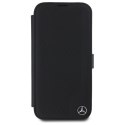 Mercedes MEBKP16X23RBGVK iPhone 16 Pro Max 6.9" czarny/black bookcase Leather Wood Imitation