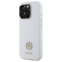 Guess GUHCP16XM4DGPH iPhone 16 Pro Max 6.9" biały/white hardcase Silicone Logo Strass 4G