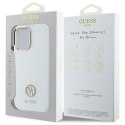 Guess GUHCP16SM4DGPH iPhone 16 6.1" biały/white hardcase Silicone Logo Strass 4G