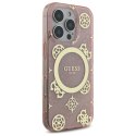 Guess GUHMP16LH4PYEEP iPhone 16 Pro 6.3" różowy/pink hardcase IML Peony On 4G Background MagSafe