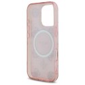 Guess GUHMP16LH4PYEEP iPhone 16 Pro 6.3" różowy/pink hardcase IML Peony On 4G Background MagSafe