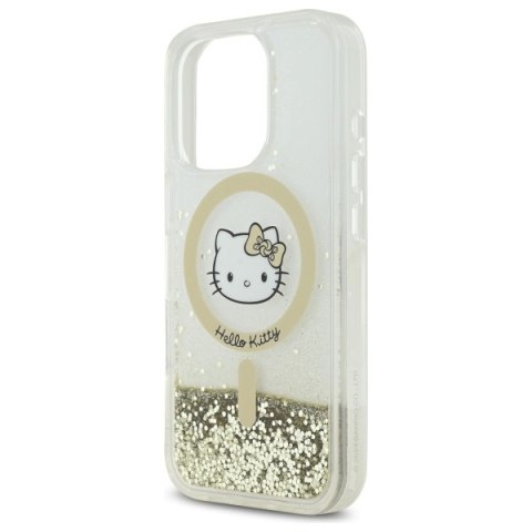 Hello Kitty HKHMP16LLGDIH iPhone 16 Pro 6.3" biały złoty/white gold hardcase Liquid Glitter Fever MagSafe