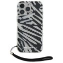 Karl Lagerfeld KLHCP16LHZBPKCCK iPhone 16 Pro 6.3" czarny/black hardcase IML Zebra Pattern & Cord