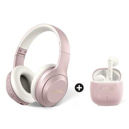 Zestaw Guess GUOBPV21J14BCELP słuchawki nauszne Bluetooth + TWS różowy/pink