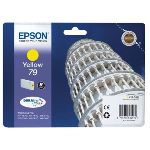 Epson oryginalny ink / tusz C13T79144010, 79, L, yellow, 800s, 7ml, 1szt, Epson WorkForce Pro WF-5620DWF, WF-5110DW, WF-5690DWF