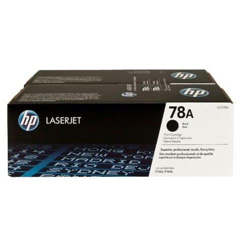 HP oryginalny toner CE278AD, black, 4200 (2x2100)s, HP 78A, HP LaserJet Pro P1566, M1536, dual pack, 2szt, O