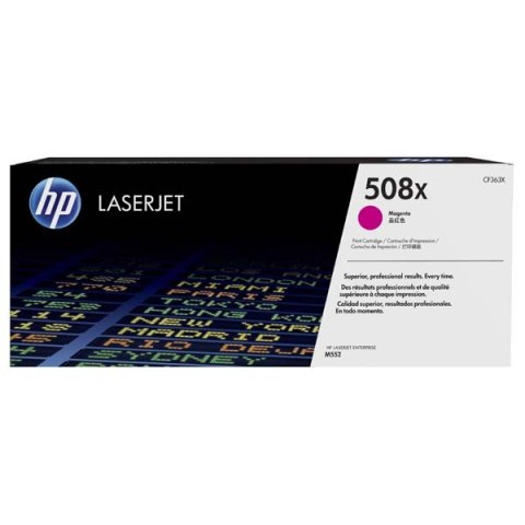 HP oryginalny toner CF363X, magenta, 9500s, HP 508X, high capacity, HP Color LaserJet Enterprise M552dn,M553dn,553n,553x, O