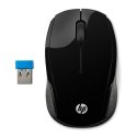 HP mysz 200 Wireless, 1000DPI, 2.4 [GHz], optyczna, 3kl., 1 scroll, bezprzewodowa, czarna, 2 szt AAA, Windows 7/8/10, Mac OS 10.