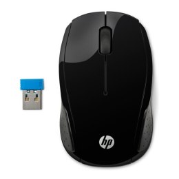 HP mysz 200 Wireless, 1000DPI, 2.4 [GHz], optyczna, 3kl., 1 scroll, bezprzewodowa, czarna, 2 szt AAA, Windows 7/8/10, Mac OS 10.