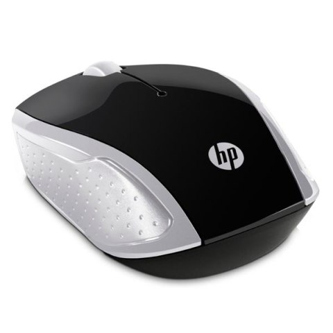 HP mysz 200 Wireless Pike Silver, 1000DPI, 2.4 [GHz], optyczna, 3kl., 1 scroll, bezprzewodowa, srebrna, 2 szt AAA, MacOS X 10.x,