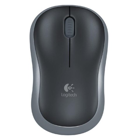 Logitech Mysz M185, 1000DPI, 2.4 [GHz], optyczna, 3kl., 1 scroll, bezprzewodowa, czarna, 1 szt AA