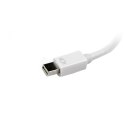 StarTech.com MDP2VGDVHDW adapter kablowy 0,15 m Mini DisplayPort DVI-D + VGA (D-Sub) + HDMI Biały