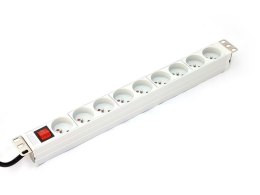 Digitus A-19-STRIP-4-IMP rozdzielacz zasilania PDU 1U Biały 9 Gniazdo(a) sieciowe