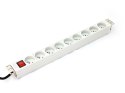 Digitus A-19-STRIP-4-IMP rozdzielacz zasilania PDU 1U Biały 9 Gniazdo(a) sieciowe