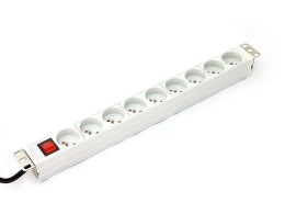 Digitus A-19-STRIP-4-IMP rozdzielacz zasilania PDU 1U Biały 9 Gniazdo(a) sieciowe