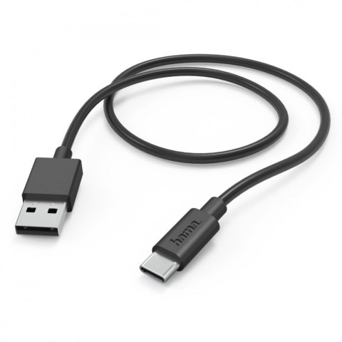 Kabel ładujacy USB-A USB-C 1m czarny