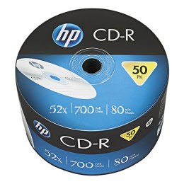 HP CD-R, CRE00070-3, 50-pack, 700MB, 52x, 80min., 12cm, bez możliwości nadruku, bulk, Standard, do archiwizacji danych