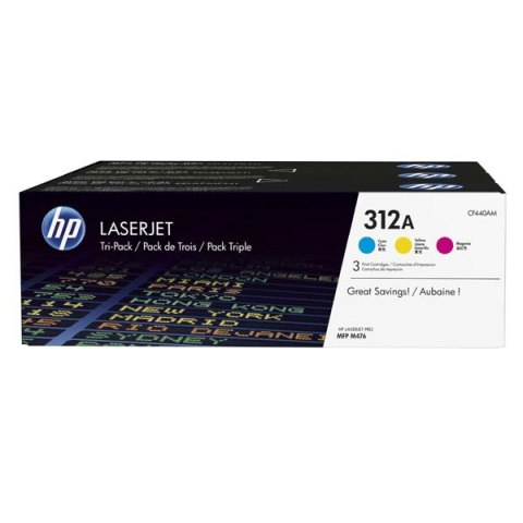 HP oryginalny toner CF440AM, CMY, 8100 (3x2700)s, HP 312A, 3 pack, HP LaserJet Pro M476, O