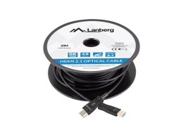 LANBERG KABEL HDMI M/M V2.1 20M 8K OPTYCZNY AOC CA-HDMI-30FB-0200-BK