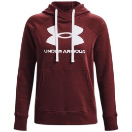 Bluza damska Under Armour Rival Fleece Logo Hoodie bordowa 1356318 690