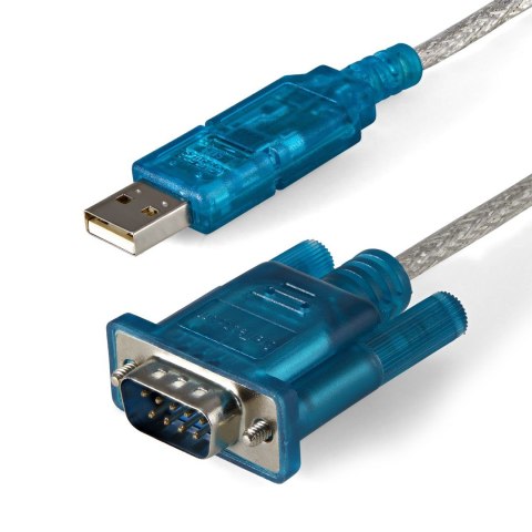 StarTech.com ICUSB232SM3 zmieniacz płci / kabli DB-9 USB 2.0 A Niebieski, Przezroczysty