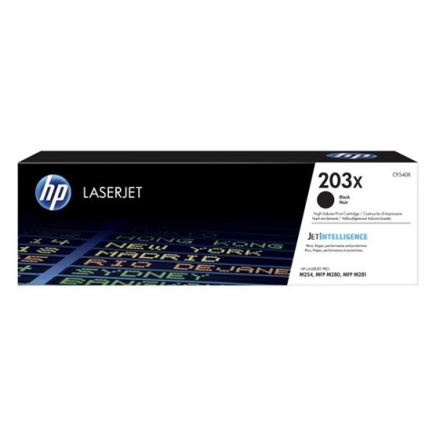 HP oryginalny toner CF540X, black, 3200s, HP 203X, high capacity, HP Color LaserJet Pro M254, M280, M281, O