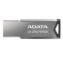 Pendrive ADATA UV250 AUV250-64G-RBK (64GB; USB 2.0; kolor srebrny)