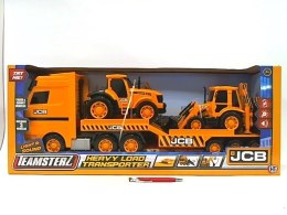 PROMO Auto pojazd JCB HEAVY LOAD TRANSPORTER Laweta z 2 autami TEAMSTERZ 1416416 p3 / 76x31x18cm