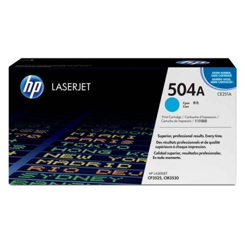 HP oryginalny toner CE251A, cyan, 7000s, HP 504A, HP Color LaserJet CP3525, O