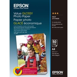 Epson Value Glossy Photo Paper, foto papier, połysk, biały, A4, 200 g/m2, 50 szt., C13S400036, atrament