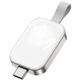 4smarts Bezprzewodowa ładowarka do Apple Watch z wejśćiem USB-C white/biała 541225