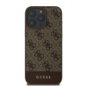 Guess GUHCP16LG4GLBR iPhone 16 Pro 6.3" brązowy/brown hardcase 4G Bottom Stripe