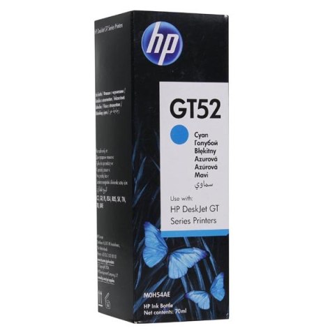 HP oryginalny ink bottle M0H54AE, HP GT52, cyan, 8000s, 70ml, HP DeskJet GT serie, Cronos