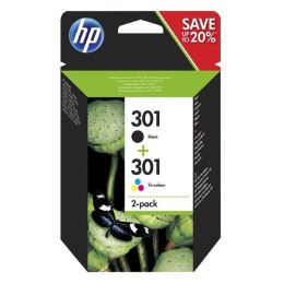 HP oryginalny ink / tusz N9J72AE, black/color, 190/165s, HP 301, HP Deskjet 1510, 3055A, Officejet 2622