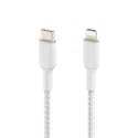 Kabel Belkin BoostCharge Braided USB-C to Lightning Cable 1m oplot White