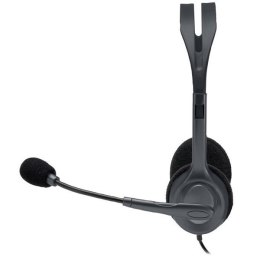 Logitech Stereo H111, słuchawki z mikrofonem, czarna