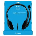 Logitech Stereo H111, słuchawki z mikrofonem, czarna