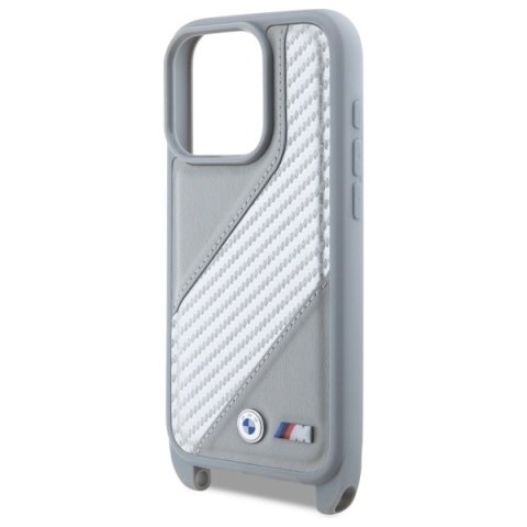 BMW BMHCP16L23PSCCG iPhone 16 Pro 6.3" szary/grey hardcase M Edition Carbon Stripe & Strap