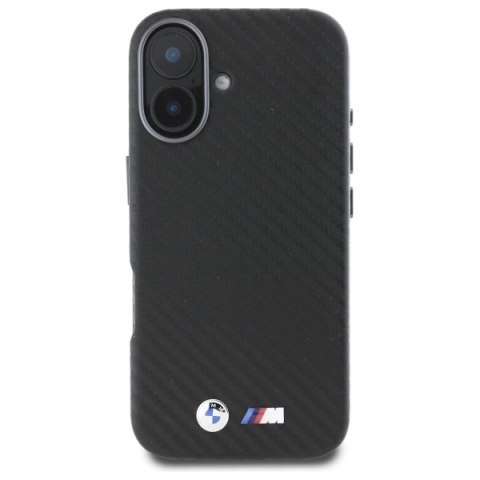 BMW BMHCP16S23PUFWC iPhone 16 6.1" czarny/black hardcase Carbon Wrapped Metal