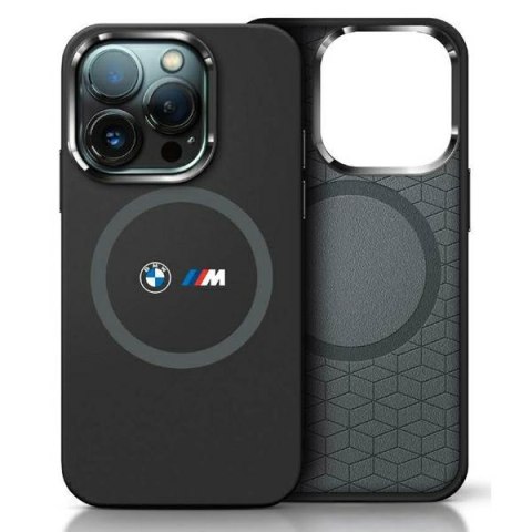 BMW BMHMP16S23SROK iPhone 16 6.1" czarny/black hardcase M Silicone Printed Ring MagSafe