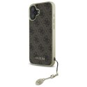 Guess GUHCP16SGF4GBR iPhone 16 6.1" brązowy/brown hardcase 4G Charms Collection