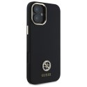 Guess GUHCP16SM4DGPK iPhone 16 6.1" czarny/black hardcase Silicone Logo Strass 4G