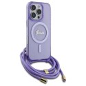 Guess GUHMP16LHCTSGNSU iPhone 16 Pro 6.3" fioletowy/purple hardcase Crossbody Cord Script MagSafe