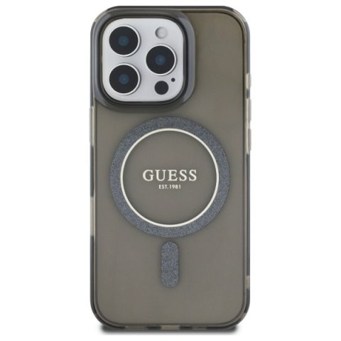 Guess GUHMP16LHFGEREK iPhone 16 Pro 6.3" czarny/black hardcase IML Glitter Circle MagSafe