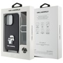 Karl Lagerfeld KLHCP16LSAKCPBK iPhone 16 Pro 6.3" czarny/black hardcase Saffiano Karl&Choupette Metal Pin CBDY Strap