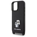 Karl Lagerfeld KLHCP16SSAKCPBK iPhone 16 6.1" czarny/black hardcase Saffiano Karl&Choupette Metal Pin CBDY Strap